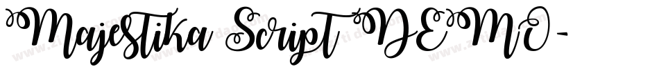 Majestika Script DEMO字体转换